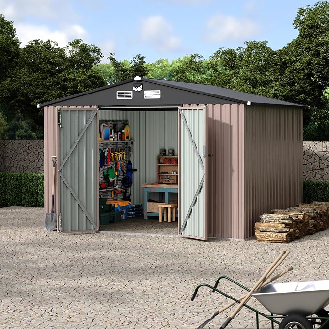 8x10 FT Metal Storage Sheds Outdoor - Image 8