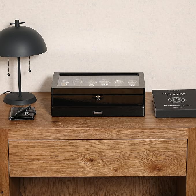 ROTHWELL 12-Slot Piano Black Watch Box - Image 3