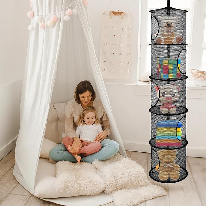 Libeder Mesh Hanging Storage Space Saver Bags Organizer, Foldable Storage - Image 2