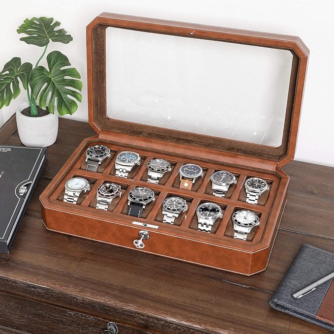 ROTHWELL 12 Slot Leather Watch Box - Image 3