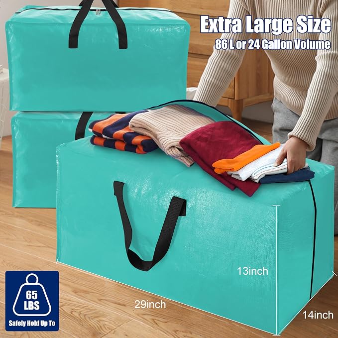 Cosy Family 4 Pack Heavy Duty Extra Large Moving Bags - Image 6