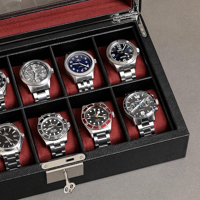 ROTHWELL 10 Slot Leather Watch Box - Image 5