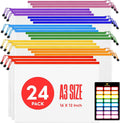 24 Pcs Mesh Zipper Pouch Bags A3 Inches Large Waterproof, Reusable Zipper Bags by Unknown
