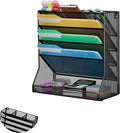 File Organizer Wall Mounted 5 Tiers, Durable Adjustable Metal Vertical Hanging by Jakyitvi