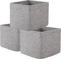 OIAHOMY 9”x9”x7” Storage Cubes, Cotton Rope Woven Baskets by MasterofSpaceOptimization