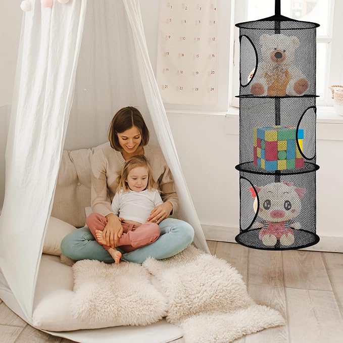 Libeder Mesh Hanging Storage Space Saver Bags Organizer, Foldable Storage - Image 2