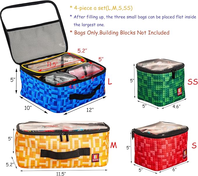 4-piece Kids Toy Storage Organizer Set Bag - Image 2
