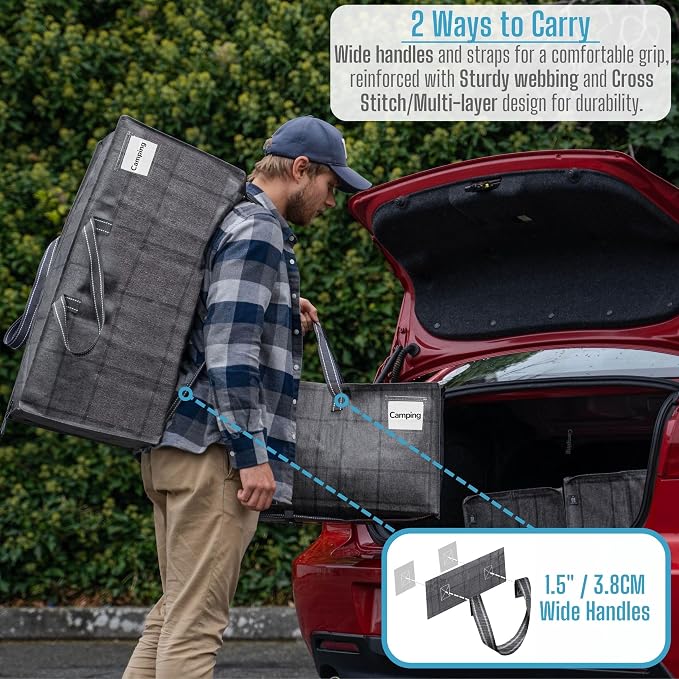 VENO 2 Pack Moving Bags w/Backpack Straps, Heavy Duty, Moving Boxes Alternative - Image 2
