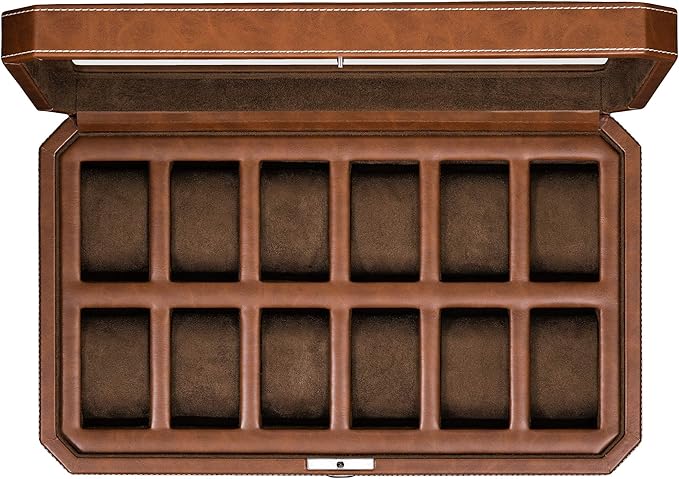 ROTHWELL 12 Slot Leather Watch Box by RothwellSanFrancisco