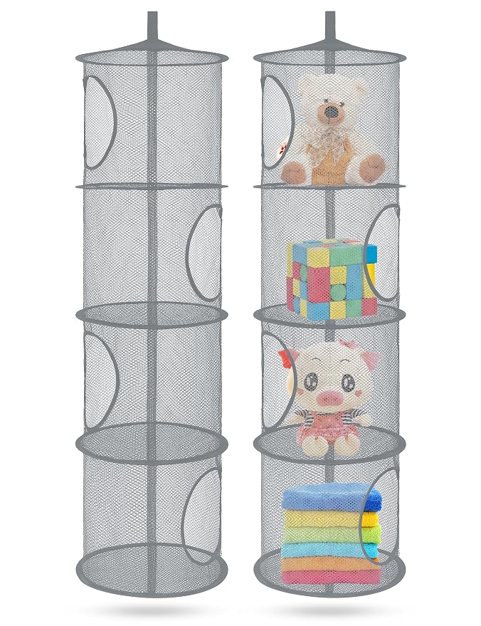 Libeder Mesh Hanging Storage Space Saver Bags Organizer, Foldable Storage by Libeder