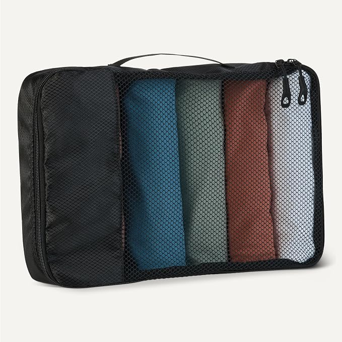 Amazon Essentials 4-Piece Packing Cubes Travel Accessories Set, Luggage - Image 4
