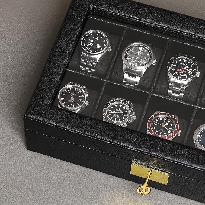 ROTHWELL 10 Slot Leather Watch Box - Image 6