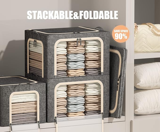3 Opeings Large Clothes Storage Bins - Image 2