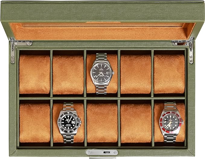 ROTHWELL 10 Slot Leather Watch Box by RothwellSanFrancisco