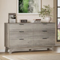 53" Long Dresser for Bedroom, 6-Drawer Dresser by BORNOON