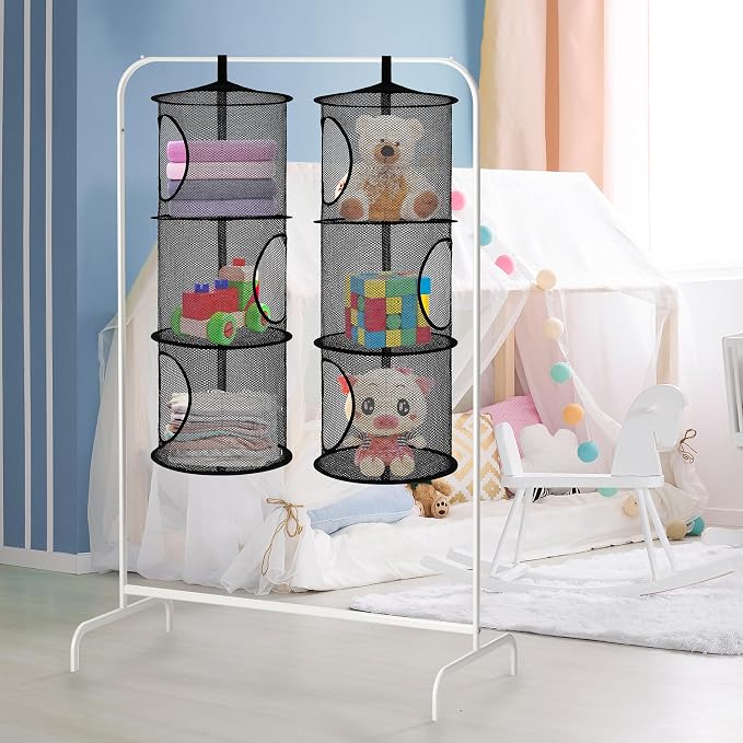 Libeder Mesh Hanging Storage Space Saver Bags Organizer, Foldable Storage - Image 3