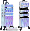 AROUS 5 in 1 Rolling Makeup Train Case Cosmetology Case on Wheels Large by Unknown