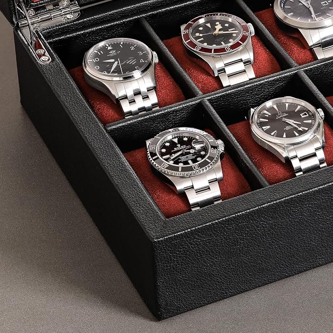 ROTHWELL 10 Slot Leather Watch Box - Image 6