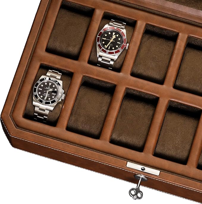 ROTHWELL 12 Slot Leather Watch Box - Image 8