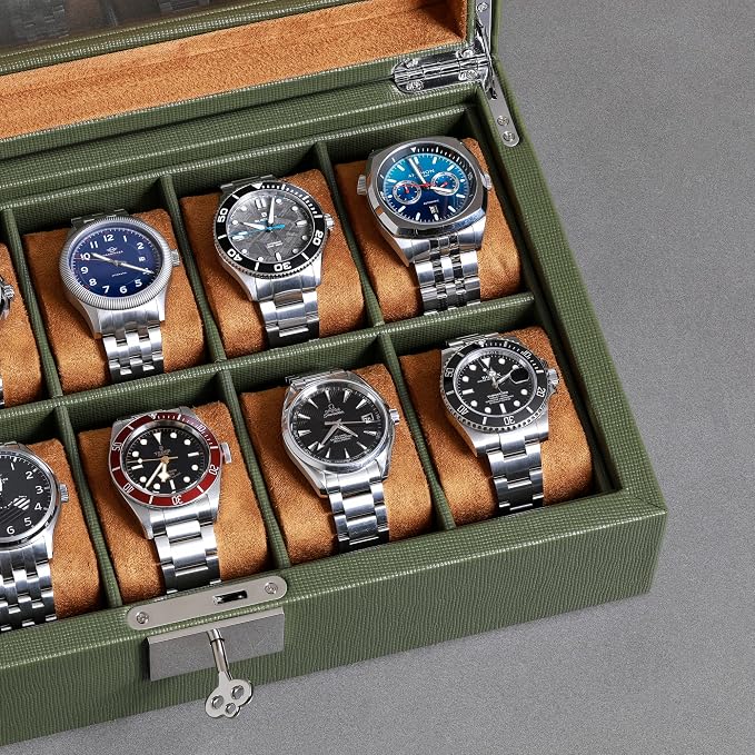 ROTHWELL 10 Slot Leather Watch Box - Image 5