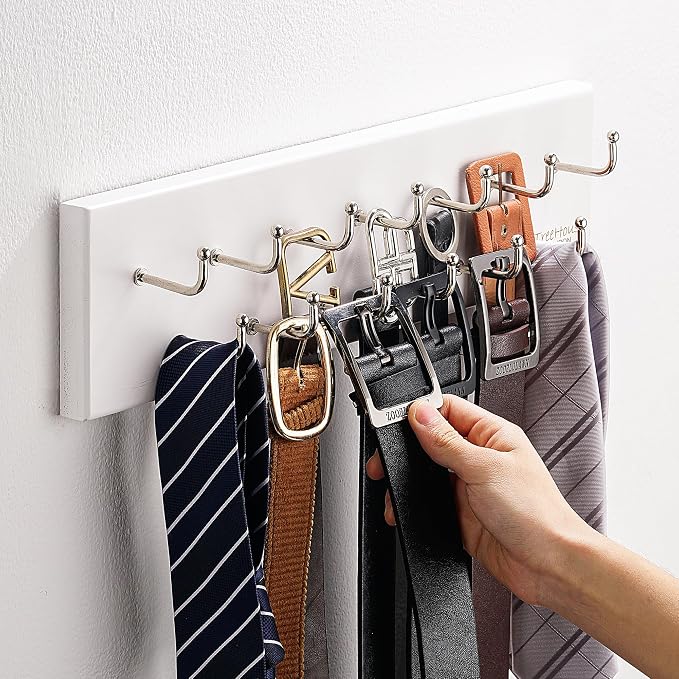Treehouse Belt Organizer Rack, Holds Over 28 Large Belts, Sturdy Metal & Solid - Image 2