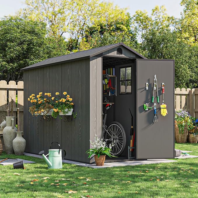 Patiowell 4 x 8 FT Plastic Outdoor Storage Shed by Patiowell