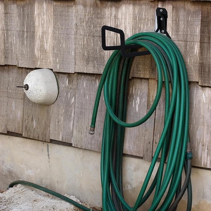PHYEX 2 Pack Garden Hose Holder Wall Mount, Metal Hanger - Image 6