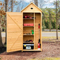 Goplus Wooden Storage Shed, Outdoor Storage Cabinet by Goplus