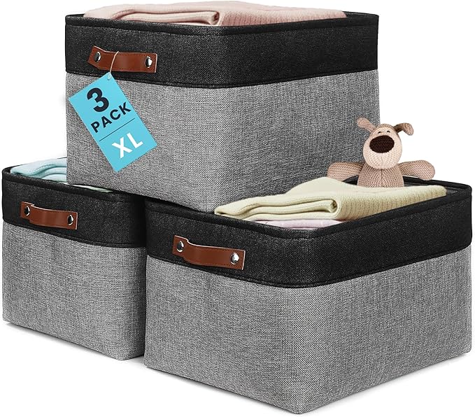 OrganiHaus Extra Large Fabric Storage Baskets by OrganiHaus