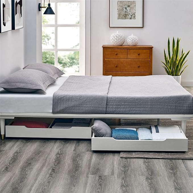 MUSEHOMEINC Solid Wood Under Bed Storage Drawer - Image 2