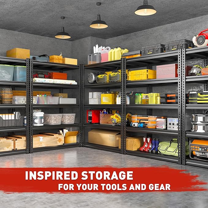 REIBII Garage Shelving 72" H, Storage Shelves Heavy Duty Load 2500 LBS - Image 7