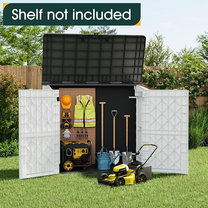 NUNU LAB Outdoor Storage Cabinet 36 Cu.Ft Garden Storage Shed Waterproof - Image 5