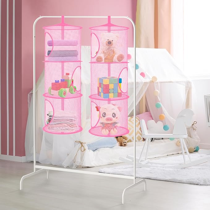 Libeder Mesh Hanging Storage Space Saver Bags Organizer, Foldable Storage - Image 3