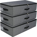AMJ Large Under Bed Storage Containers, 3 Pack Closet Organizers Bins, Foldable by OrderlyhomeBoundlesslove