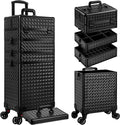 AROUS 5 in 1 Rolling Makeup Train Case Cosmetology Case on Wheels Large by Unknown