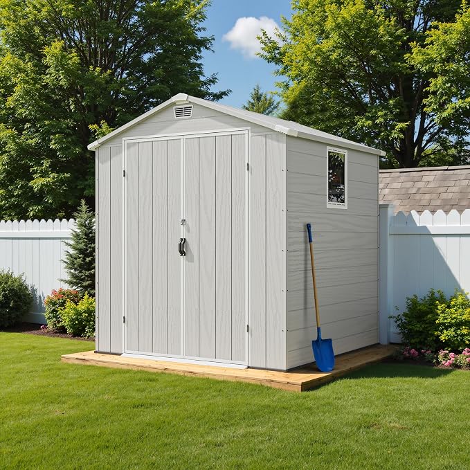 Greesum 6x6FT Plastic Outdoor Storage Shed - Image 6