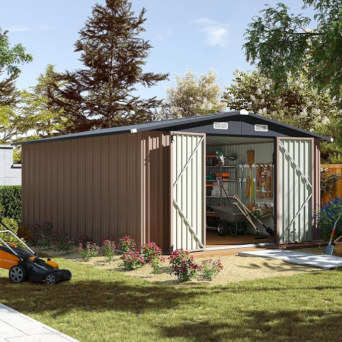 Aoxun 10 x 12FT Outdoor Storage Shed - Image 9
