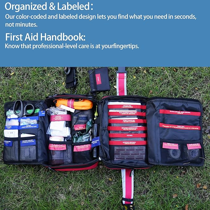 401 Piece First Aid Kit with Chest Seals -Labeled, Expandable & Mountable - Image 2