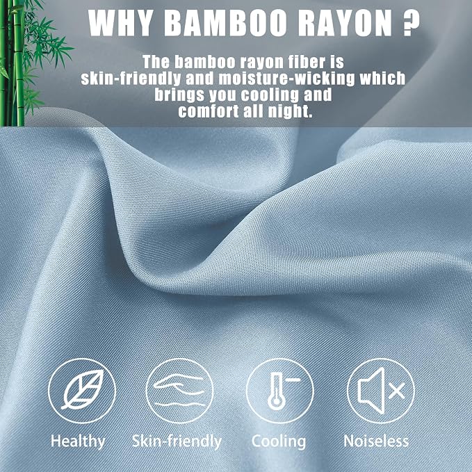 Pillow Cases Standard Size 2 Pack, Bamboo Rayon Cooling Pillowcases - Image 3