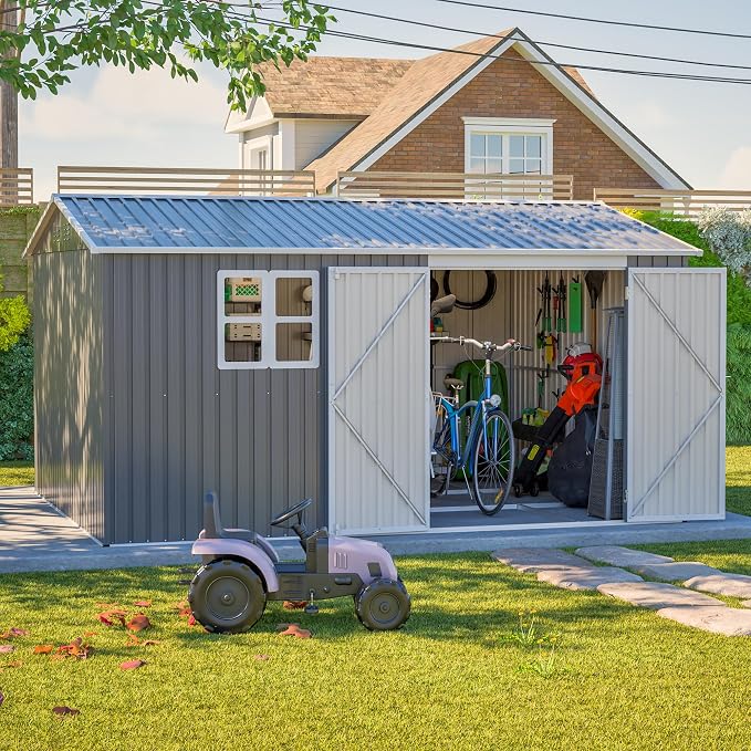 12x10 FT Outdoor Storage Shed by Mulinsonfly