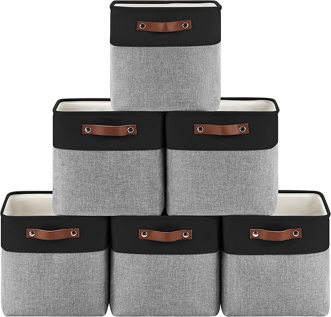 Collapsible Fabric Cube Storage Bins 11x11×11 by Patvingot
