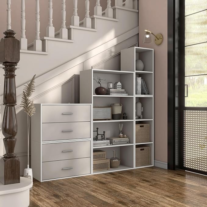 Homes: Inside + Out Apexa 2-Drawer Wooden Stackable Storage Drawers, Small Food - Image 6