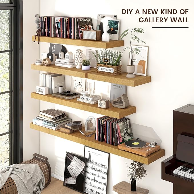 Floating Shelves for Wall, Engineered Wood Wall Shelves - Image 4