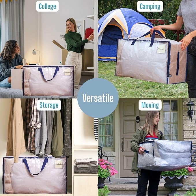 VENO 4 Pack Moving Bags and Large Christmas Decoration Storage Bins - Image 7