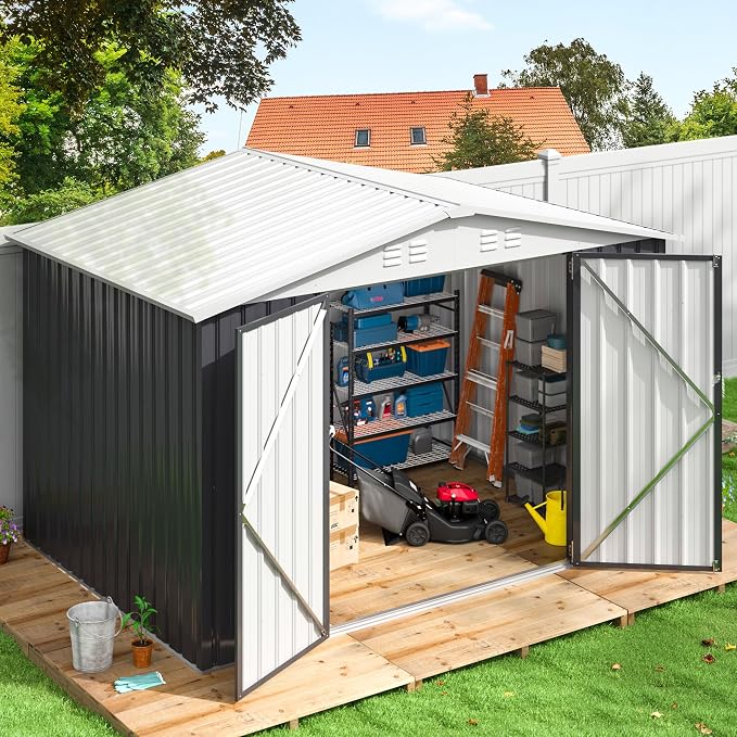 Polar Aurora 6x8 FT Outdoor Storage Shed, Metal Garden Shed by PolarAurora