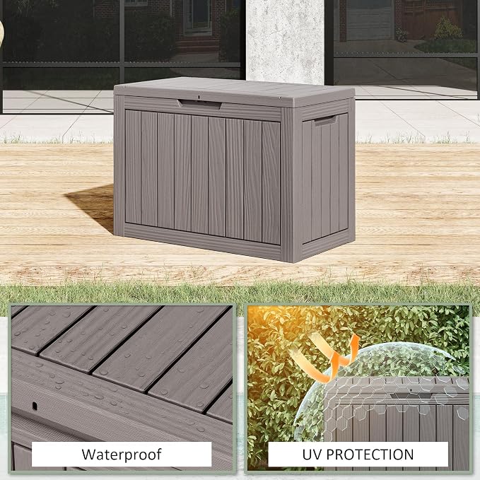 Outdoor Storage Box, Resin Deck Boxes Indoor and outdoor, Waterproof Storage - Image 4