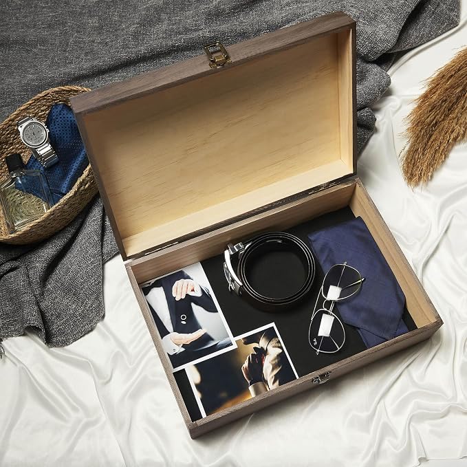 makerflo XL Dark Walnut Wood Memory Box - Image 5