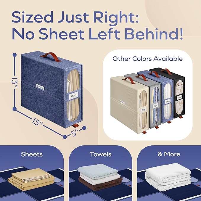 8x Bed Sheet Organizer Storage Boxes - Image 4