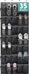 Tiblue Over The Door Shoe Organizers 35 Mesh Pockets Hanging Shoe Organizer by Tiblue