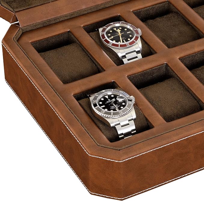 ROTHWELL 12 Slot Leather Watch Box - Image 7